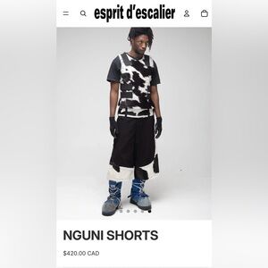 Brand New Esprit Escalier 100% cowhide demon shorts- Sixe 32. New without tags